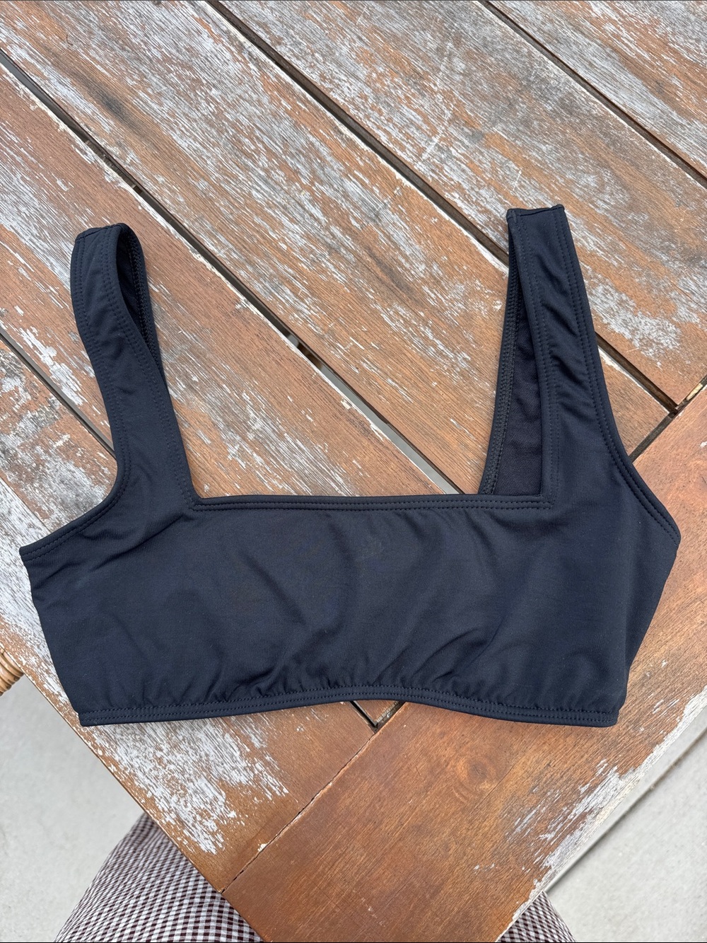 NWOT⭐️Billabong Black Square-Neck Bikini Top